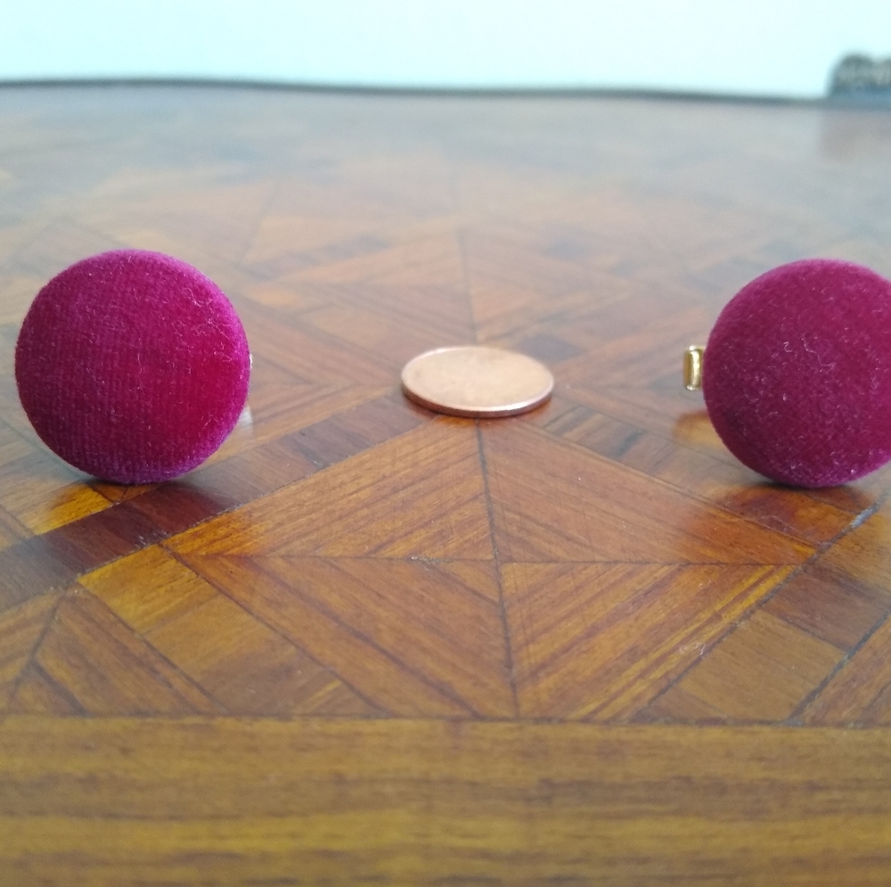 Vintage HARVEY'S fabric cufflinks. 1960's.*UNISEX*